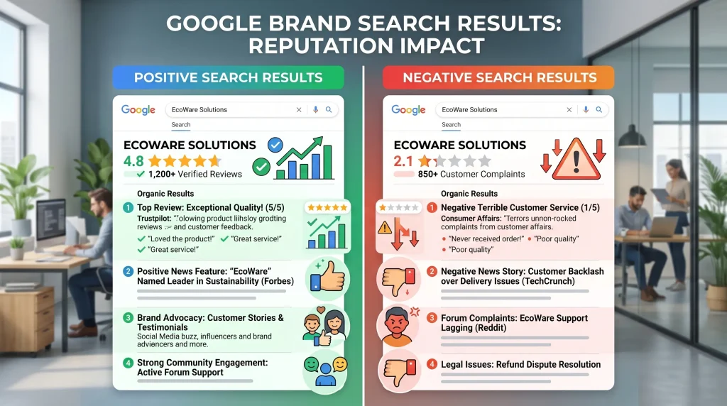 Google Brand Search Results Reputation Impact